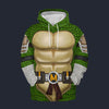 Modetrail Michelangelo TMNT Fortnite Fleece Hoodie Costume, S-5XL US Size, Gift For Him