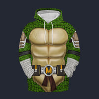 Modetrail Michelangelo TMNT Fortnite Fleece Hoodie Costume, S-5XL US Size, Gift For Him