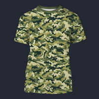 Modetrail Military Green Camo Tracksuit Costume Hoodie Sweatshirt T-Shirt Sweatpants, Military Costume S-5XL US Size