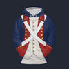 Modetrail Patriots Of The American Revolution Fleece Hoodie Costume, American Costume S-5XL US Size, Gift For Him