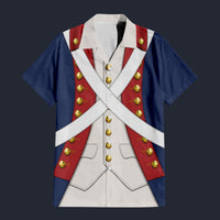 Modetrail Patriots Of The American Revolution Hawaiian Shirt Costume, American Costume S-5XL US Size, Unisex Button Down Shirt