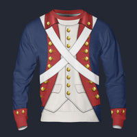 Modetrail Patriots Of The American Revolution Long Sleeves Costume, American Costume S-5XL US Size, Gift For Him