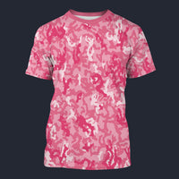 Modetrail Pink Camouflage Tracksuit Costume Hoodie Sweatshirt T-Shirt Sweatpants, Military Costume S-5XL US Size