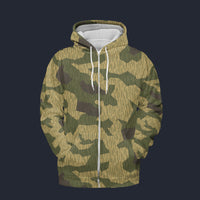 Modetrail Polish Splittermuster WZ56 Camo Zip Hoodie Costume, Military Costume S-5XL US Size, Gift For Him