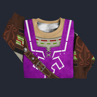 Modetrail Purple Link Attire Zelda Hylian Shield Sweater Costume, The Legend of Zelda Costume S-5XL US Size, Gift For Him