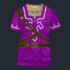 Modetrail Purple Link Attire Zelda Hylian Shield T-shirt Costume, The Legend of Zelda Costume S-5XL US Size, Gift For Him