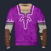 Modetrail Purple Link Attire Zelda Plain Version Version Long Sleeves Costume, The Legend of Zelda Costume S-5XL US Size, Gift For Him