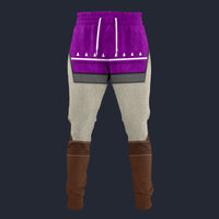 Modetrail Purple Link Attire Zelda Plain Version Version Sweatpants Costume, The Legend of Zelda Costume S-5XL US Size, Gift For Him