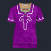 Modetrail Purple Link Attire Zelda Plain Version Version T-shirt Costume, The Legend of Zelda Costume S-5XL US Size, Gift For Him
