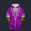 Modetrail Purple Link Attire Zelda Plain Version Version Tracksuit Costume Hoodie Sweatshirt T-Shirt Sweatpants, The Legend of Zelda Costume S-5XL US Size