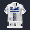 Star Wars R2 D2 Robot Hawaiian Shirt Costume, S-5XL US Size, Unisex Button Down Shirt
