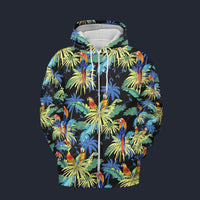 Modetrail RJC Jungle Parrots 3D Outfit Fleece Zip Hoodie Costume, GTA Costume S-5XL US Size, Gift For Him