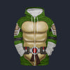 Modetrail Raphael TMNT Fortnite Fleece Zip Hoodie Costume, S-5XL US Size, Gift For Him