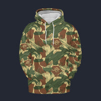 Modetrail Rhodesian Brushstroke Camo Fleece Hoodie Costume, Military Costume S-5XL US Size, Gift For Him