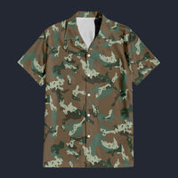 Modetrail Military SADF Chocolate Chip Soldier 2000 CAMO Outfit Hawaiian Shirt, Military Costume S-5XL US Size, Unisex Button Down Shirt