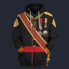 Modetrail Spain King Alfonso XII Version 2 Fleece Zip Hoodie Costume, History Costume S-5XL US Size, Gift For Him