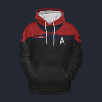 Modetrail Standard Duty Uniform Command Division Hoodie Costume, Star Trek Costume S-5XL US Size, Gift For Him