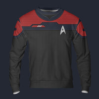 Modetrail Standard Duty Uniform Command Division Long Sleeves Costume, Star Trek Costume S-5XL US Size, Gift For Him