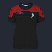 Modetrail Standard Duty Uniform Command Division T-shirt Costume, Star Trek Costume S-5XL US Size, Gift For Him