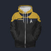Modetrail Standard Duty Uniform Operations Division Fleece Zip Hoodie Costume, Star Trek Costume S-5XL US Size, Gift For Him