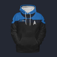 Modetrail Standard Duty Uniform Sciences Division Hoodie Costume, Star Trek Costume S-5XL US Size, Gift For Him