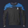 Modetrail Standard Duty Uniform Sciences Division Long Sleeves Costume, Star Trek Costume S-5XL US Size, Gift For Him