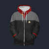 Modetrail Standard Uniform 2370s Command Division Fleece Zip Hoodie Costume, Star Trek Costume S-5XL US Size, Gift For Him