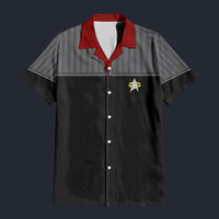 Modetrail Standard Uniform 2370s Command Division Hawaiian Shirt Costume, Star Trek Costume S-5XL US Size, Unisex Button Down Shirt