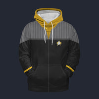 Modetrail Standard Uniform 2370s Operations Division Tracksuit Costume Hoodie Sweatshirt T-Shirt Sweatpants, Star Trek Costume S-5XL US Size