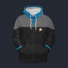 Modetrail Standard Uniform 2370s Science Division Fleece Hoodie Costume, Star Trek Costume S-5XL US Size, Gift For Him