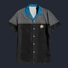 Modetrail Standard Uniform 2370s Science Division Hawaiian Shirt Costume, Star Trek Costume S-5XL US Size, Unisex Button Down Shirt