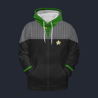 Modetrail Standard Uniform 2370s Security Division Fleece Hoodie Costume, Star Trek Costume S-5XL US Size, Gift For Him