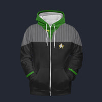 Modetrail Standard Uniform 2370s Security Division Fleece Zip Hoodie Costume, Star Trek Costume S-5XL US Size, Gift For Him