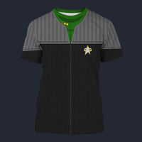 Modetrail Standard Uniform 2370s Security Division T-shirt Costume, Star Trek Costume S-5XL US Size, Gift For Him