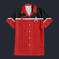 Modetrail Standard Uniform Command Division Starfleet 2380_s Hawaiian Shirt Costume, Star Trek Costume S-5XL US Size, Unisex Button Down Shirt