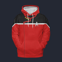 Modetrail Standard Uniform Command Division Starfleet 2380_s Hoodie Costume, Star Trek Costume S-5XL US Size, Gift For Him