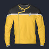 Modetrail Standard Uniform Operations Division Starfleet 2380_s Long Sleeves Costume, Star Trek Costume S-5XL US Size, Gift For Him