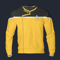 Modetrail Standard Uniform Operations Division Starfleet 2380_s Long Sleeves Costume, Star Trek Costume S-5XL US Size, Gift For Him