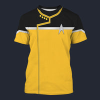 Modetrail Standard Uniform Operations Division Starfleet 2380_s T-shirt Costume, Star Trek Costume S-5XL US Size, Gift For Him