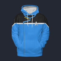 Modetrail Standard Uniform Sceience Division Starfleet 2380_s Hoodie Costume, Star Trek Costume S-5XL US Size, Gift For Him