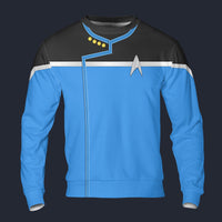 Modetrail Standard Uniform Sceience Division Starfleet 2380_s Long Sleeves Costume, Star Trek Costume S-5XL US Size, Gift For Him