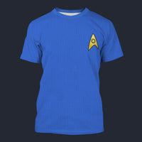 Modetrail Star Trek TOS Original Series Blue Tracksuit Costume Hoodie Sweatshirt T-Shirt Sweatpants, S-5XL US Size