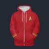 Modetrail Star Trek TOS Original Series Red Tracksuit Costume Hoodie Sweatshirt T-Shirt Sweatpants, S-5XL US Size