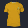 Modetrail Star Trek TOS Original Series Yellow T-shirt Costume, S-5XL US Size, Gift For Him