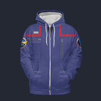 Modetrail Star Trek Uniform 2150s Command Zip Hoodie Costume, S-5XL US Size, Gift For Him