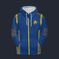 Modetrail Starfleet Duty Uniform Admiral Discovery Fleece Hoodie Costume, Star Trek Costume S-5XL US Size, Gift For Him