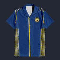 Modetrail Starfleet Duty Uniform Admiral Discovery Hawaiian Shirt Costume, Star Trek Costume S-5XL US Size, Unisex Button Down Shirt