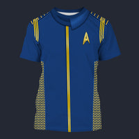 Modetrail Starfleet Duty Uniform Captain Discovery T-shirt Costume, Star Trek Costume S-5XL US Size, Gift For Him