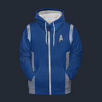 Modetrail Starfleet Duty Uniform Science Division Discovery Hoodie Costume, Star Trek Costume S-5XL US Size, Gift For Him