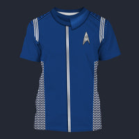 Modetrail Starfleet Duty Uniform Science Division Discovery T-shirt Costume, Star Trek Costume S-5XL US Size, Gift For Him